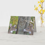 木にハートを付けて浮き沈みする カード (黄色い花)