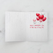 木にバレンタインのカード シーズンカード (内部)