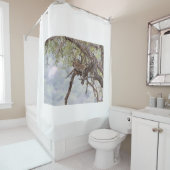 木にヒョウ シャワーカーテン (インサイチュ)