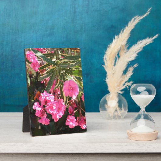 木にピンク色の花 フォトプラーク (側面)