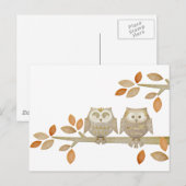 木にフクロウを愛せよ ポストカード (正面/裏面)