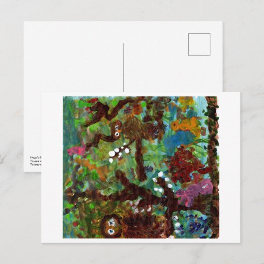 木にフクロウ#1 ポストカード (正面/裏面)