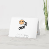 木にフクロウ – Halloween Card カード (裏面)