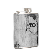 木にモノグラム黒と白 フラスク (右)