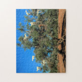 木にモロッコヤギおもしろいを ジグソーパズル (縦)