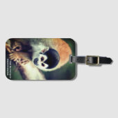 木にリスのサル ラゲッジタグ (正面横)