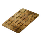 木に刻まれた美しい朝祈りの言葉 マグネット (左側)