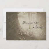 木に名前を書く結婚式の招待状 招待状 (裏面)