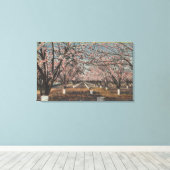 木に咲くカリフォルニアの花 キャンバスプリント (インサイチュ (ウッドフロア))