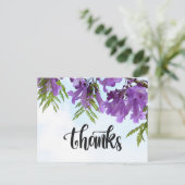 木に咲くジャカランダ紫 ポストカード (スタンド正面)