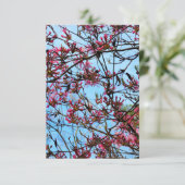 木に咲くピンクの花 招待状 (スタンド正面)