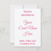 木に咲くピンクの花 招待状 (裏面)