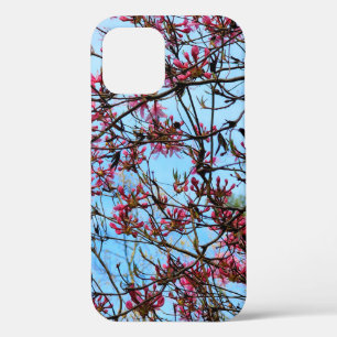 木に咲くピンクの花 iPhone 12ケース