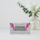 木に咲く美しい紫のピンクの蘭 名刺 (スタンド正面)