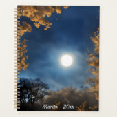 木に囲まれた満月 プランナー手帳 (正面)