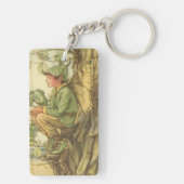 木に坐っている飛んだニレの妖精 キーホルダー (裏面)