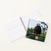 木に威厳のある突き刺さった成熟した禿鷲 ノートブック (内部)