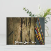 木に寄りかかる矢の林業 招待状 (スタンド正面)