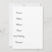 木に寄りかかる矢の林業 招待状 (裏面)