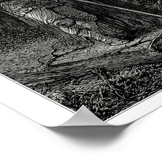 木に寄り掛かる戦士 ポスター (角)