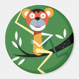 木に座っているサル マグネット