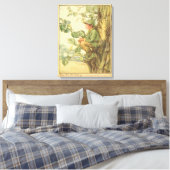 木に座る翼のあるニレの妖精 キャンバスプリント (インサイチュ (寝室))