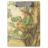 木に座る翼のあるニレの妖精 クリップボード (正面)