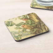 木に座る翼のあるニレの妖精 コースター (左側)