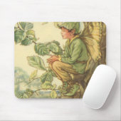 木に座る翼のあるニレの妖精 マウスパッド (マウス)
