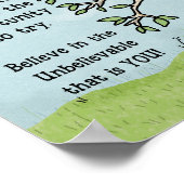 木に引っかかった凧の勇気づけ ポスター (角)