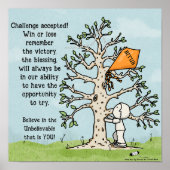 木に引っかかった凧の勇気づけ ポスター (正面)