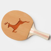 木に彫られた鹿のシルエットデザイン 卓球ラケット (横)