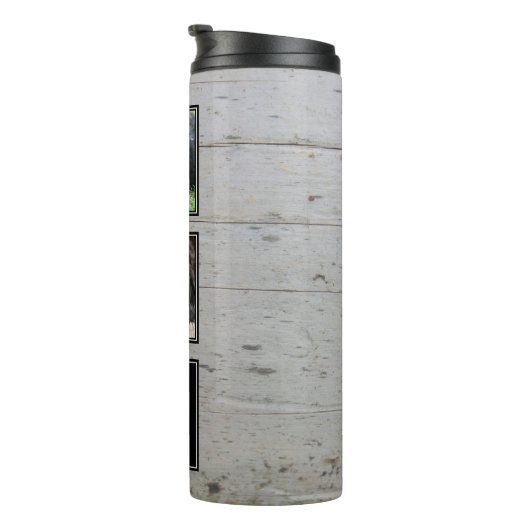 木に描かれた写真コラージュの家族ペッパーソナライズされたト タンブラー (回転右)