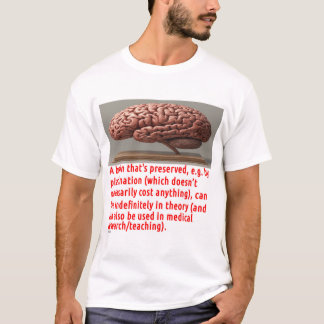 木に書かれた脳保存のメッセージ Tシャツ