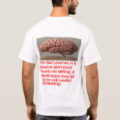 木に書かれた脳保存のメッセージ Tシャツ (裏面)