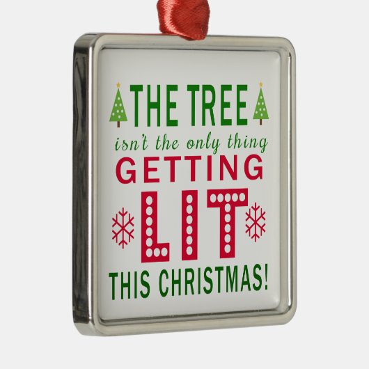 木に火が付いているのはクリスマスだけではない メタルオーナメント (右)