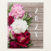 木に牡丹の花を植素朴える プランナー手帳 (正面)