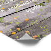 木に独自のカスタム引用文ポスター葉を作成する ポスター (角)