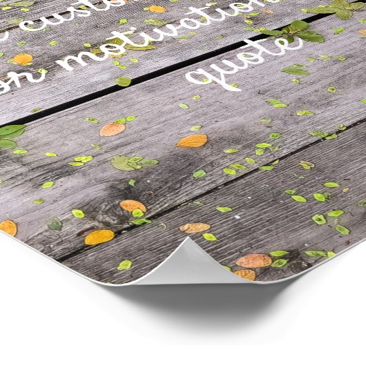 木に独自のカスタム引用文ポスター葉を作成する ポスター (角)