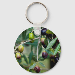 木に生えるオリーブの実 キーホルダー