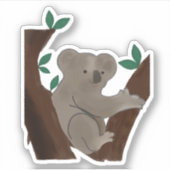 木に生えるコアラ シール (正面)