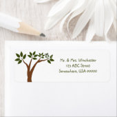 木に生えるフクロウ ラベル (インサイチュ)