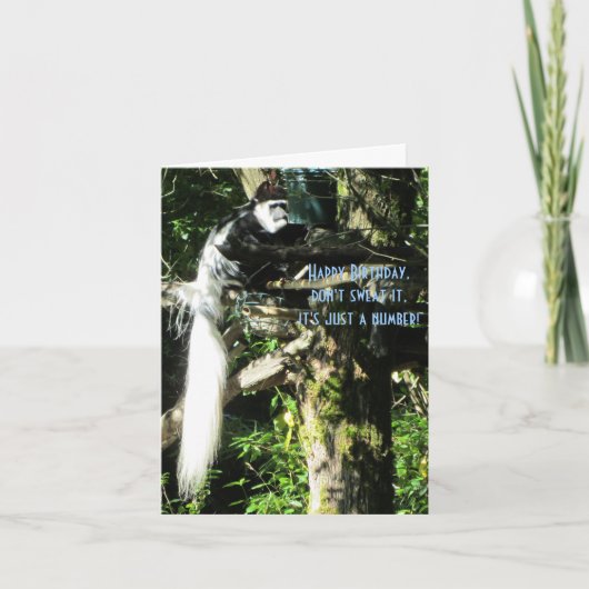 木に生える尾の長いサル カード (正面)