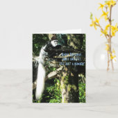 木に生える尾の長いサル カード (黄色い花)