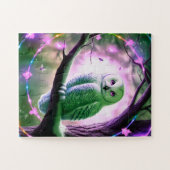 木に生える幻想的な雪ふくろ ジグソーパズル (横)