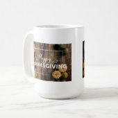 木に生える感謝祭の素朴グルド コーヒーマグカップ (正面左)