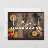 木に生える感謝祭の素朴グルド シーズンカード (正面)