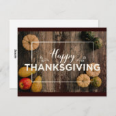 木に生える感謝祭の素朴グルド シーズンカード (正面/裏面)