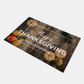 木に生える感謝祭の素朴グルド ドアマット (アングル)