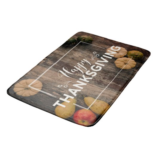 木に生える感謝祭の素朴グルド バスマット (アングル)